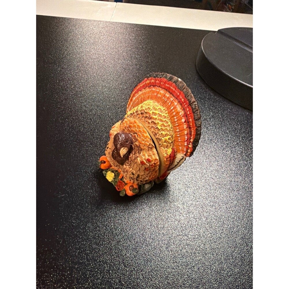 K's Collection Thanksgiving Turkey Trinket Box Hinged Fall Decor Dollar Tree